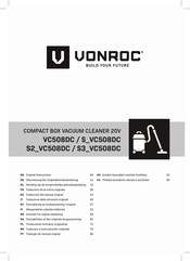 VONROC S2 VC508DC Traducción Del Manual Original