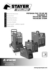 STAYER WELDING TIG 200 HF P Manual De Instrucciones