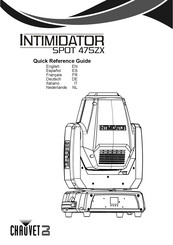 Chauvet DJ INTIMIDATOR SPOT 475ZX Guía De Referencia Rápida