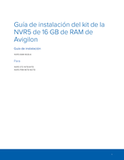 Avigilon NVR5-RAM-16GB-A Guia De Instalacion