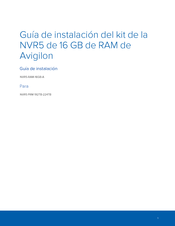 Avigilon NVR5-RAM-16GB-A Guia De Instalacion