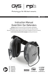 GVS Quiet-Slim Ear Defenders Manual De Instrucciones