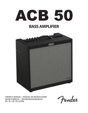 Fender ACB 50 Manual De Instrucciones