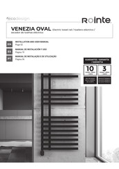 Rointe VENEZIA OVAL TVEVI50C120 Manual De Instalacion Y Uso