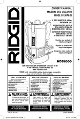 RIDGID HDB6000 Manual Del Usuario