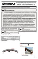 Code 3 CD3794 Instrucciones De Instalación Y Funcionamiento