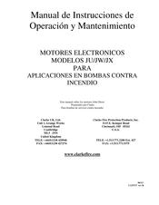 Clarke JW6H-UFADD0 Manual De Instrucciones De Operación Y Mantenimiento