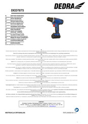 DEDRA DED7875 Manual De Instrucciones Con La Carta De Garantía