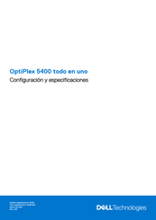 Dell OptiPlex 5400 Configuración Y Especificaciones