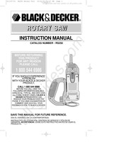 Black and Decker RS250 Manual De Instrucciones
