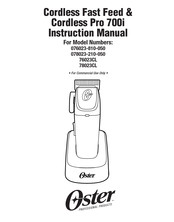 Oster Cordless Fast Feed Manual De Instrucciones