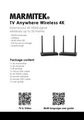 Marmitek TV Anywhere Wireless 4K Manual De Instrucciones