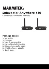 Marmitek Subwoofer Anywhere 640 Manual De Instrucciones