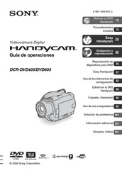 Sony DCR-DVD805 Guía De Operaciónes