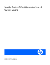 HP ProLiant DL365 Generation 5 Guía De Usuario
