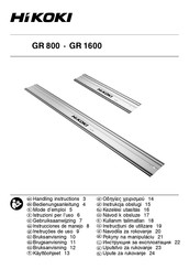 HIKOKI GR 1600 Instrucciones De Manejo