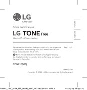 LG TONE Free TONE-T60Q Manual Del Propietário