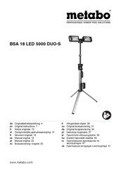 Metabo BSA 18 LED 5000 DUO-S Manual Original