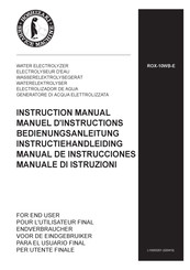 Hoshizaki ROX-10WB-E Manual De Instrucciones