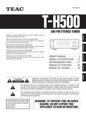 Teac T-H500 Manual Del Usuario