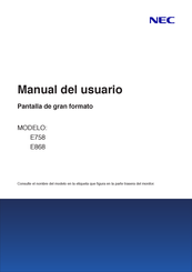 NEC E758 Manual Del Usuario