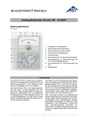 3B SCIENTIFIC PHYSICS Escola 100 Manual De Instrucciones