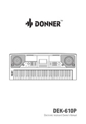 Donner DEK-610P Manual Del Usuario