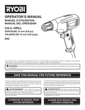 Ryobi D42 Manual Del Operador