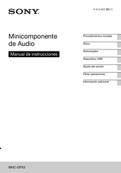 Sony MHC-GPX3 Manual De Instrucciones