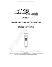 SKP Pro Audio PRO-57 Instructions