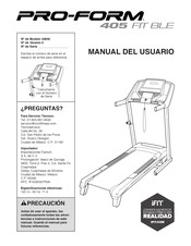 Pro-Form 405 FIT BLE Manual Del Usuario