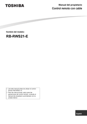 Toshiba RB-RWS21-E Manual Del Propietário