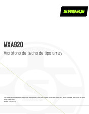 Shure MXA920 Manual Del Usuario