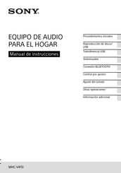 Sony MHC-V41D Manual De Instrucciones