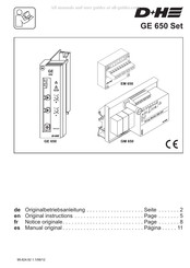 D+H GE 650 Set Manual Original