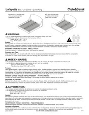 Crate&Barrel Lafayette Serie Instrucciones De Montaje