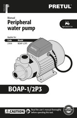 PRETUL BOAP-1/2P3 Manual