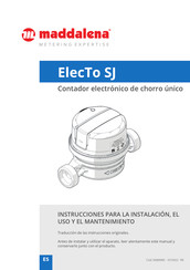 Maddalena ElecTo SJ Instrucciones Para La Instalación, El Uso Y El Mantenimiento