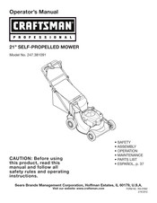 Craftsman professional 247.381091 Manual Del Operador