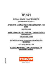 Franke TP-431 Manual De Uso Y Mantenimiento