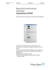 Endress+Hauser Liquistation CSF48 Manual De Instrucciones Abreviado