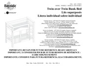 Whalen Bayside Furnishings CSCDT-2E 1645054 Manual De Instrucciones