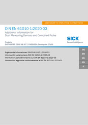 SICK DUSTHUNTER SP30 Instrucciones De Operación