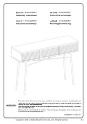 Walker Edison AF44LAN3DRET Instrucciones De Montaje