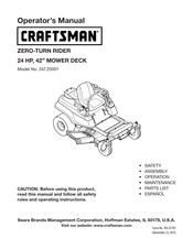 Craftsman 247.25001 Manual Del Operador