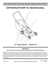 MTD 414 Serie Manual Del Operador