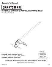 Craftsman 316.792540 Manual Del Operador