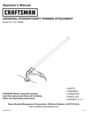 Craftsman 316.725860 Manual Del Operador