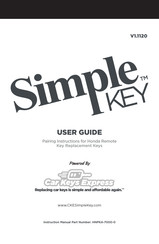 Car Keys Express Simple KEY Manual De Instrucciones