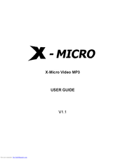 X-Micro XMP3-M1GF Manual Del Usuario